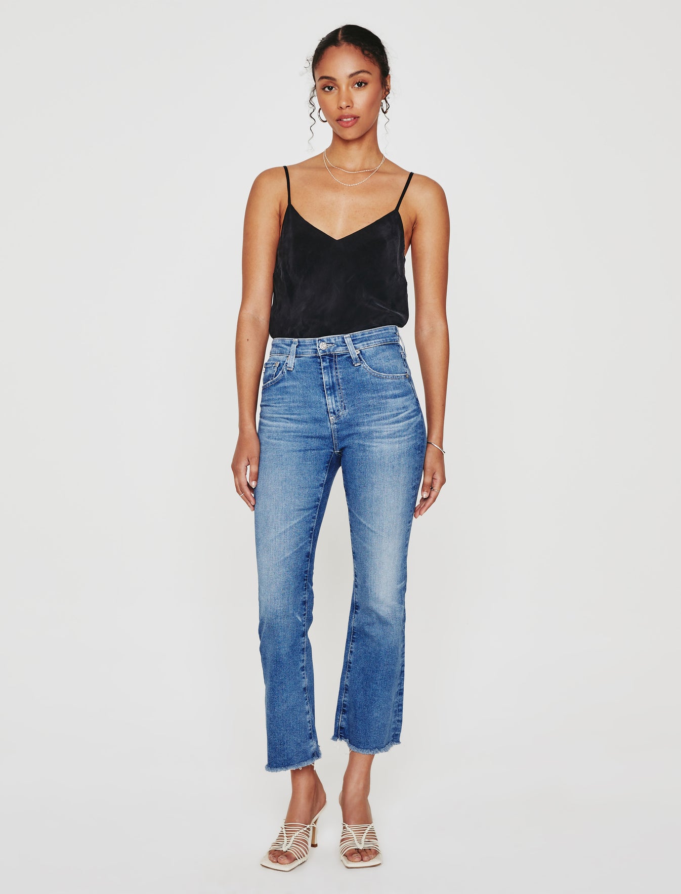 Farrah Boot Crop|AG-ed High-Rise Bootcut Denim